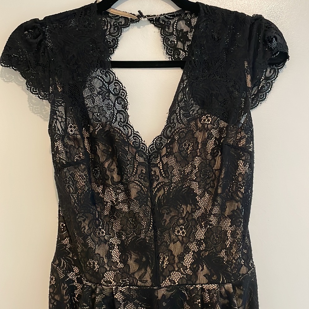 BEBE Black Lace Romper
